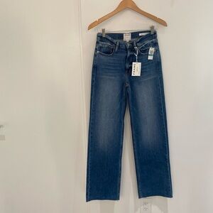 Frame Heritage Cali Wide Leg Jeans Raw Hem Size 24